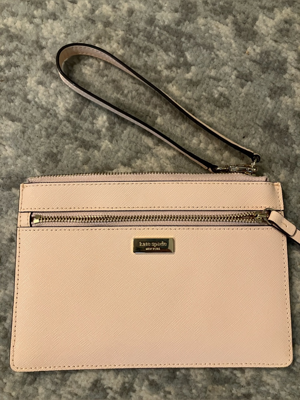 Kate Spade New York Blush Pink Saffiano Leather Wristlet EUC